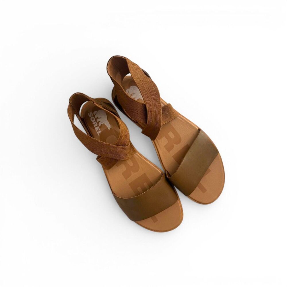 SOREL Women's Ella II Flat Brown Sandal, NWOT! Size 10